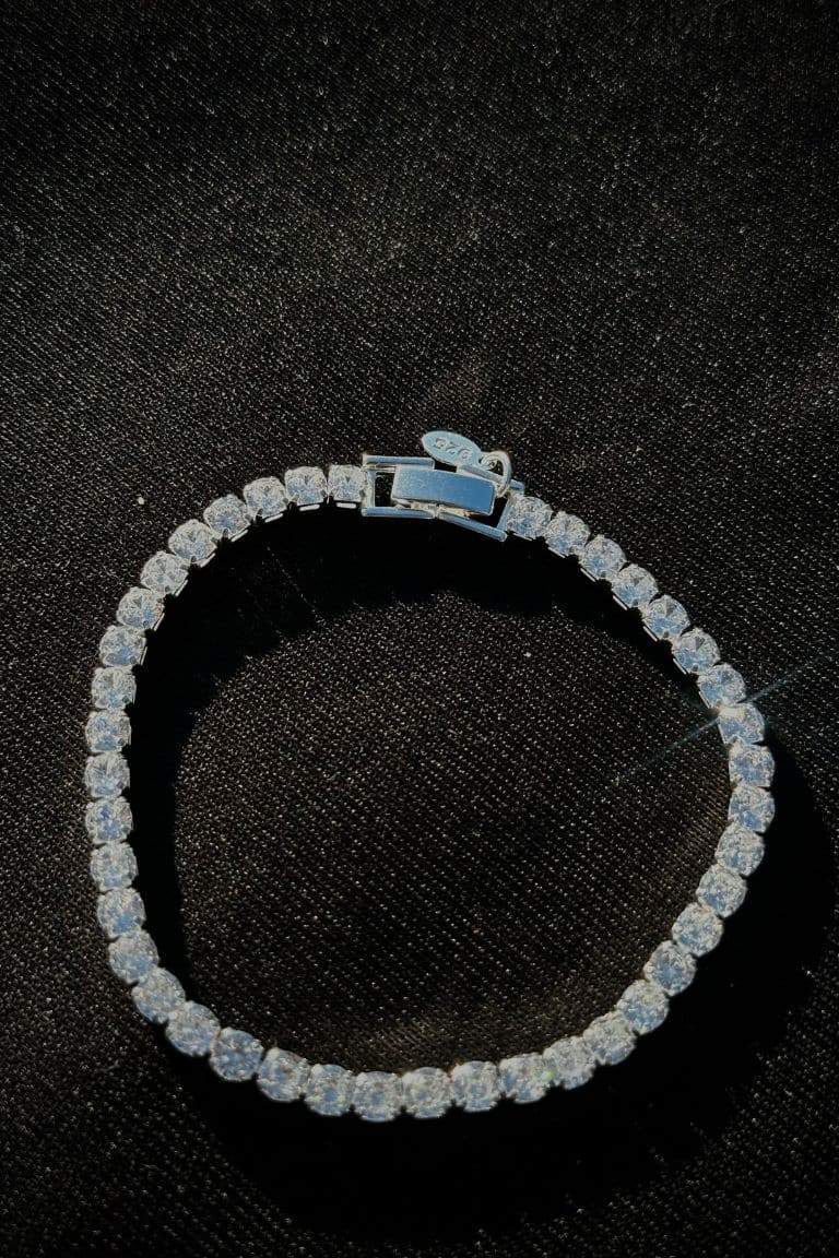 Pulsera tennis de 20 cm de plata 925 con cristales 💎