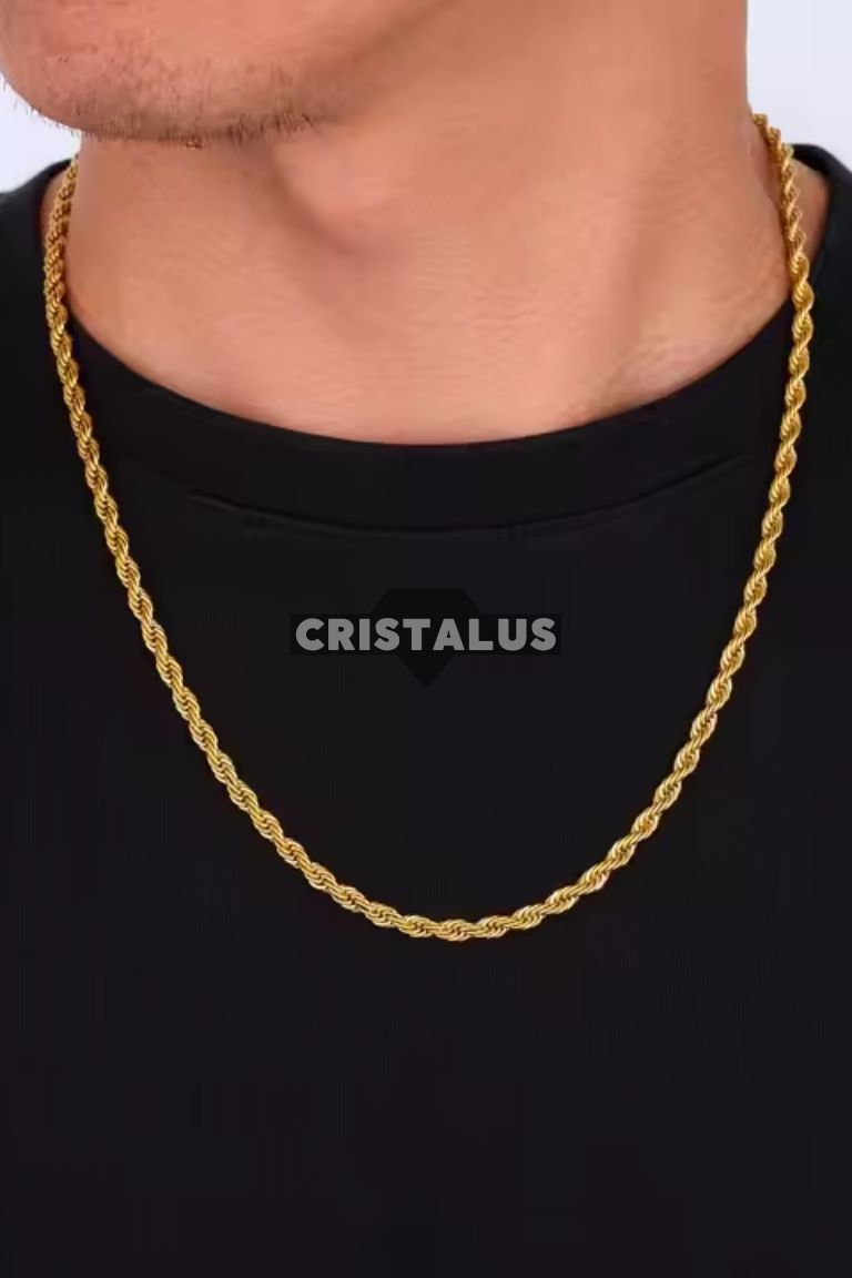 Collar Tourbillon 4mm Oro 18k Chapado