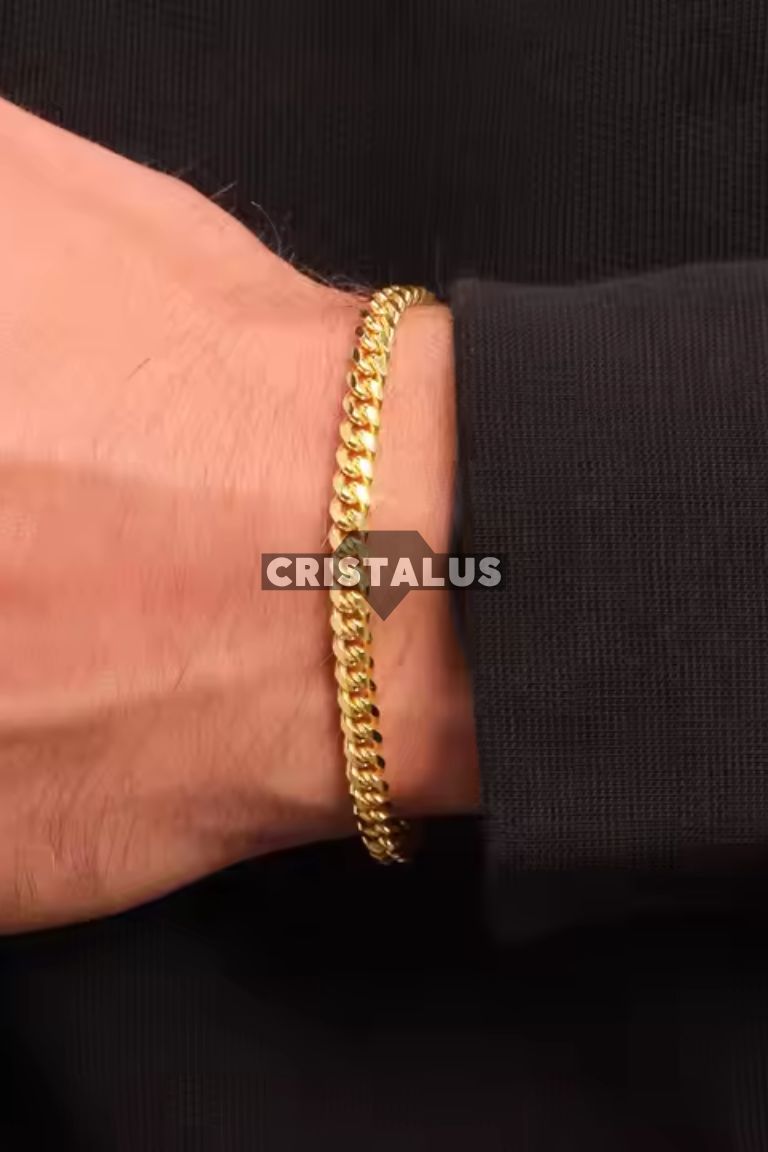 Pulsera Miami 5mm Oro 18k Chapado