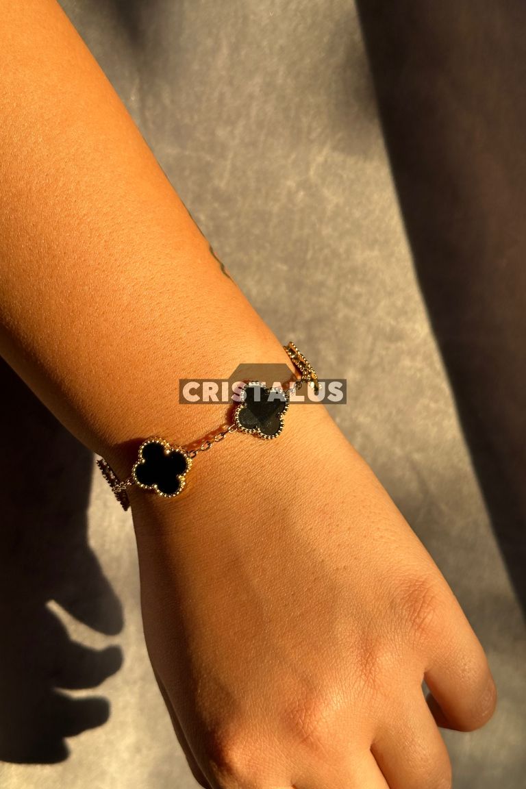 Pulsera De Plata De Ley 925 O Plata De Ley 925 Bañada En Oro Con Dsco De Cuarzo Rosa O Pedra