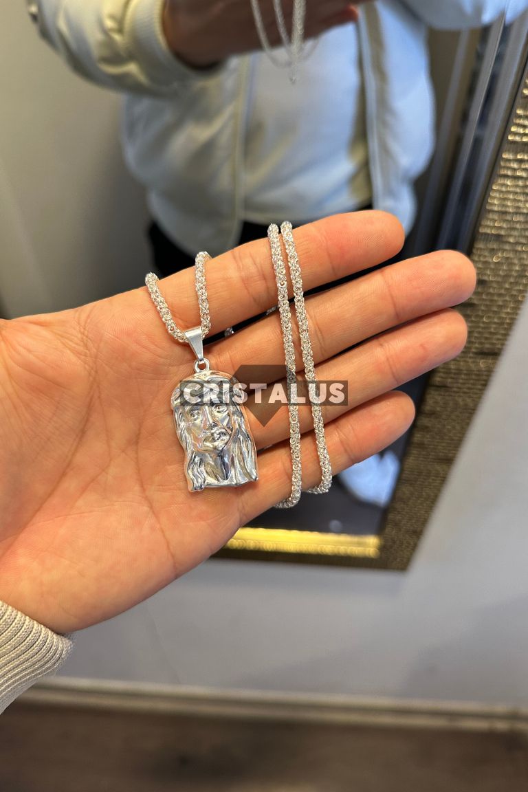 Collar Camino del Inca + Colgante Cara de Jesús | Conjuntos de plata