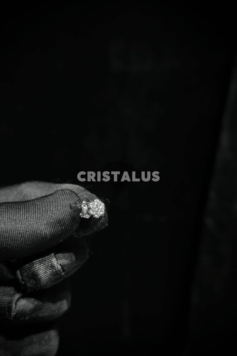 Aros moissanita 5 mm de plata 925