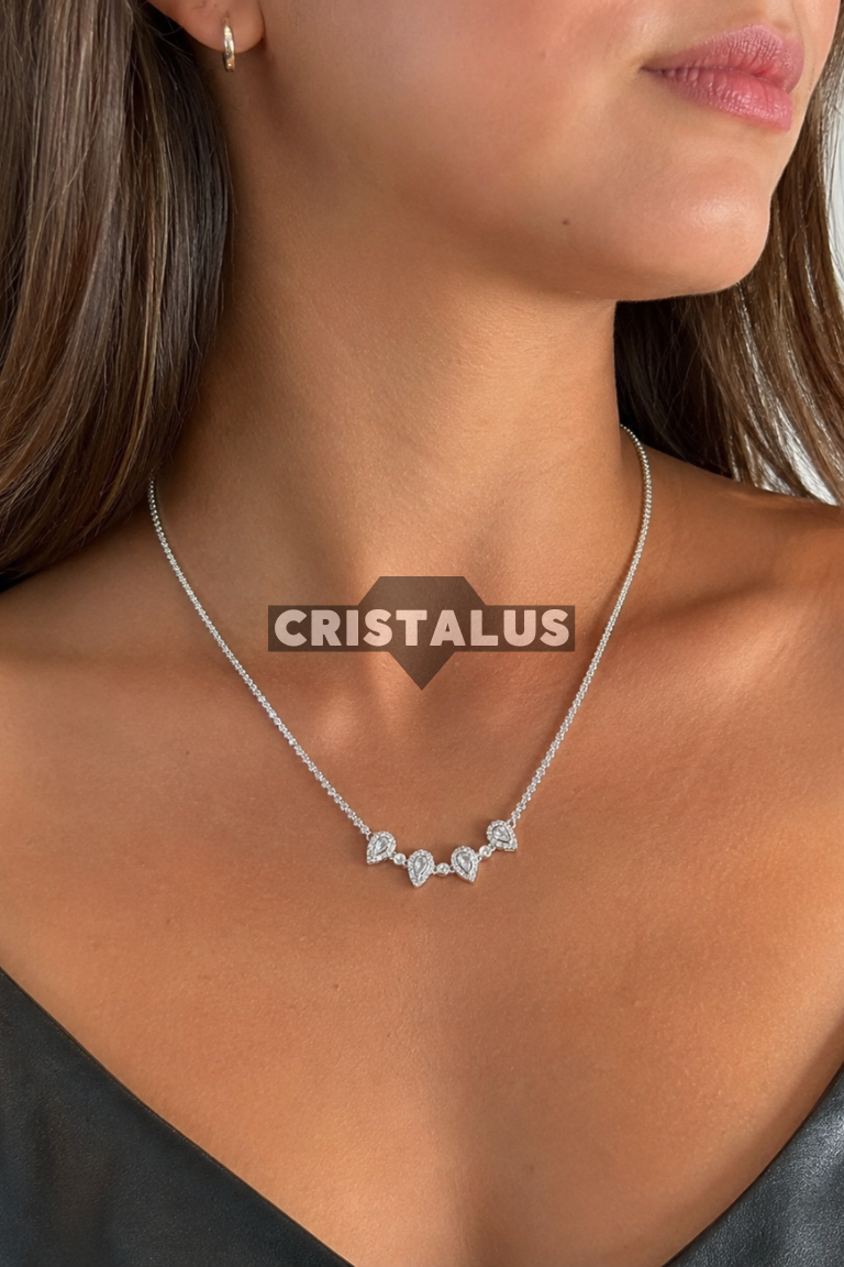 Collar de gotas con circones