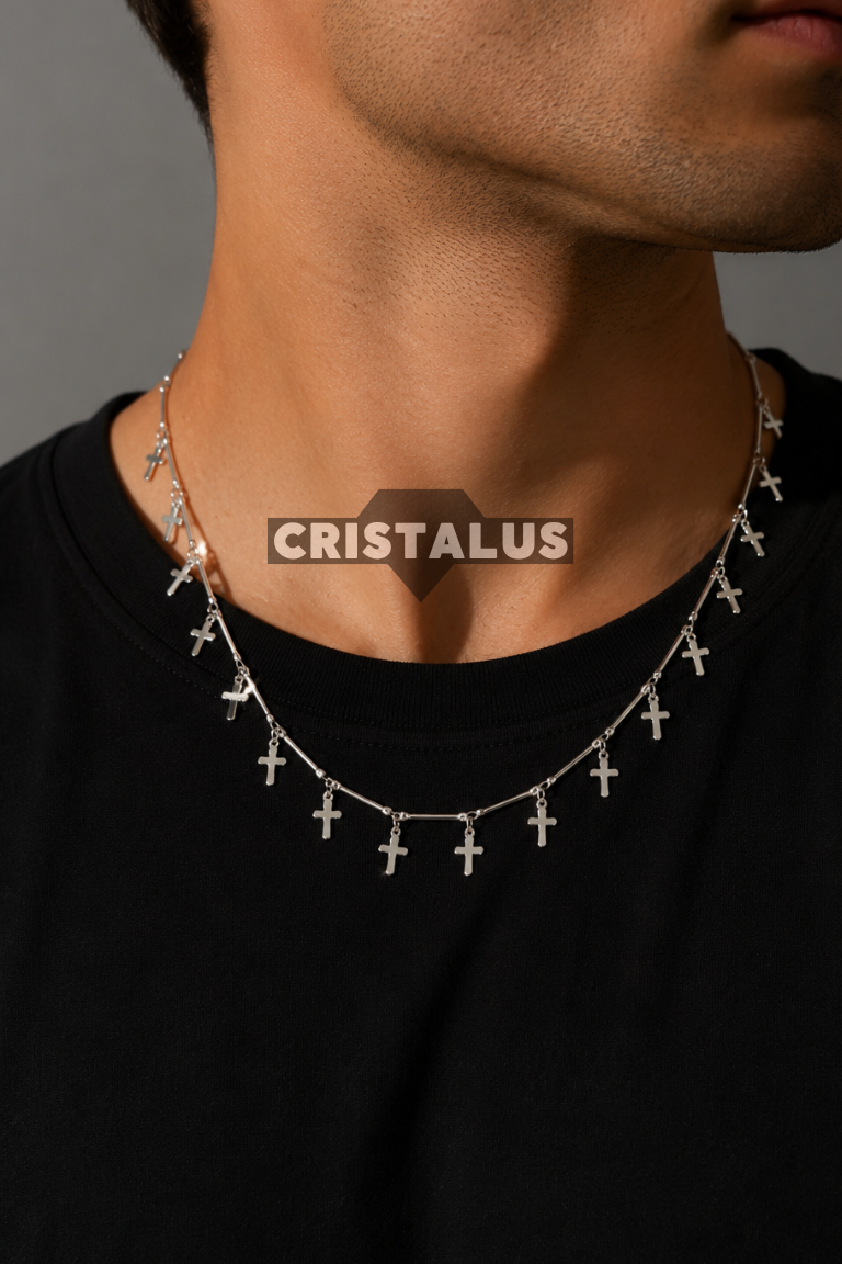 Cadena con cruces de plata 925